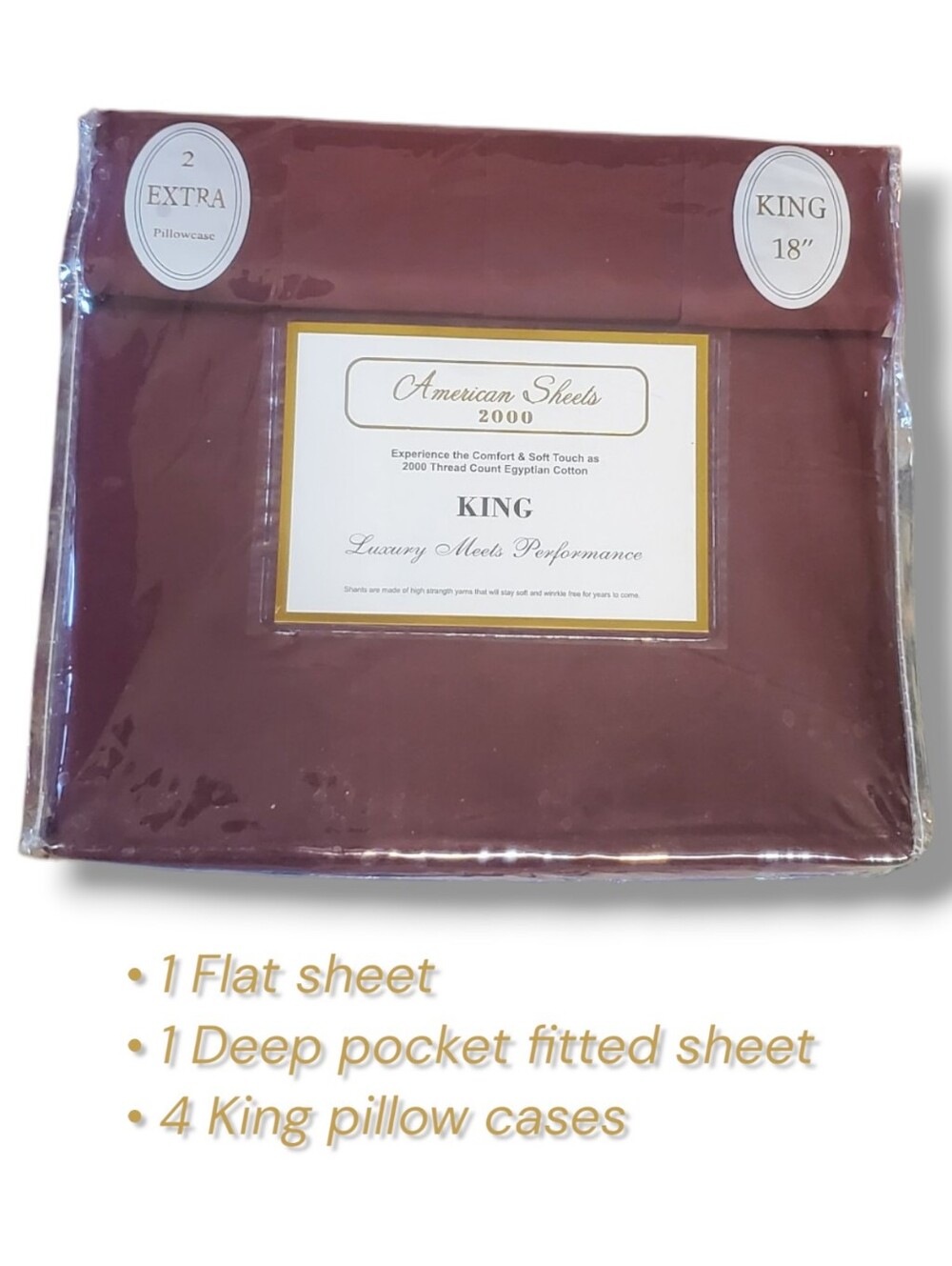 American Bed Cotton Sheets Deep Pocket King Set